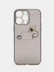 Черный чехол для iPhone 11, 12, 13, 14, Pro Max с принтом, с защитой камеры, прозрачный айфон