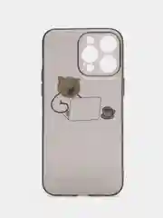 Черный чехол для iPhone 11, 12, 13, 14, Pro Max с принтом, с защитой камеры, прозрачный айфон