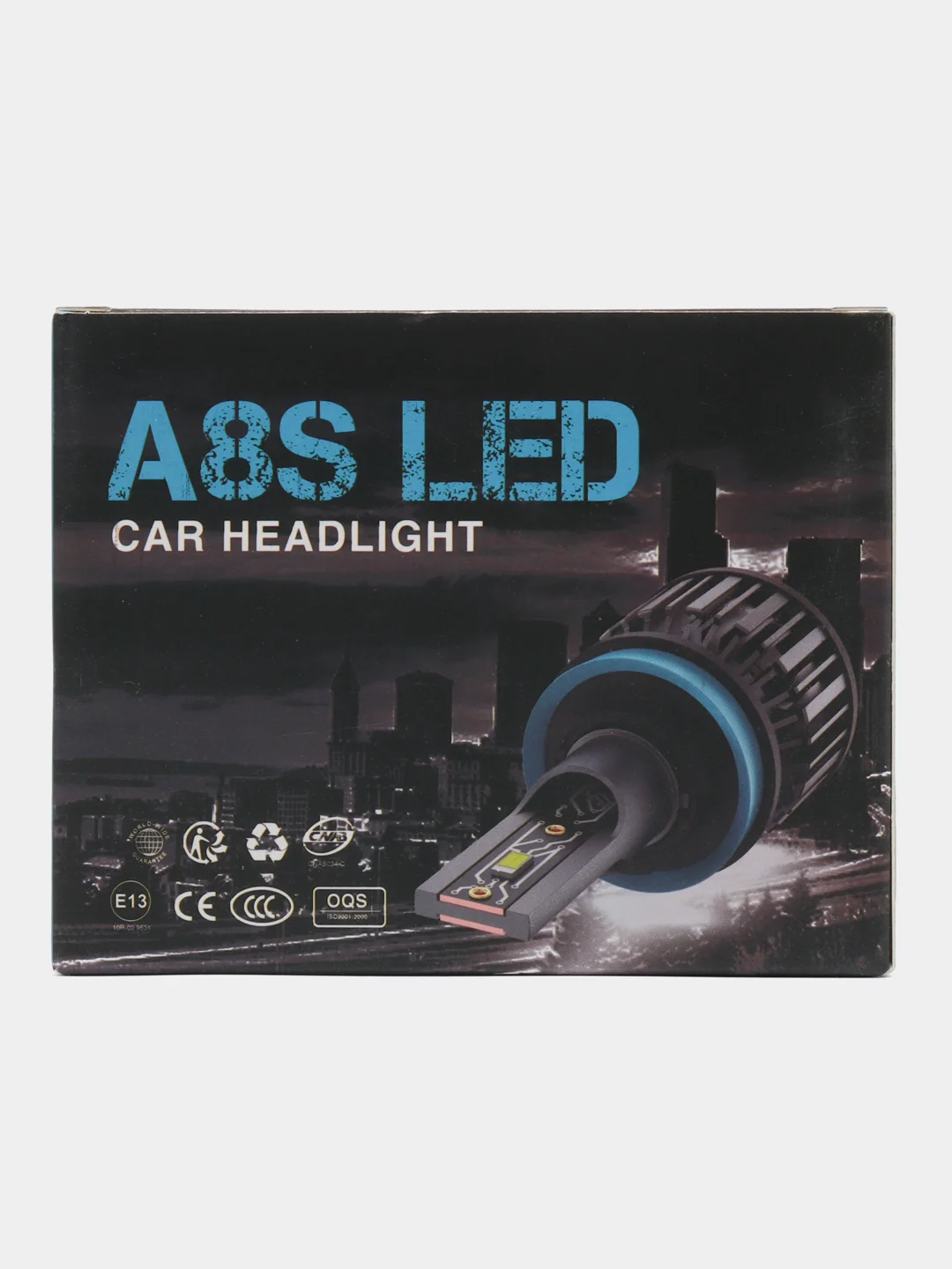 Белый светодиодная LED лампа А8S 60Вт H1, H4, H7, H8/9/11, автосвет
