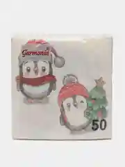 Кремовый салфетки бумажные новогодние, 50шт