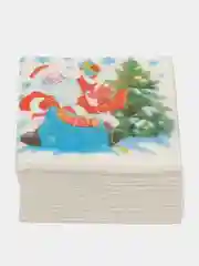 Красный салфетки бумажные новогодние, 50шт