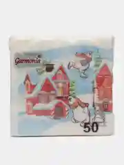 Светло-синий салфетки бумажные новогодние, 50шт