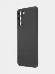 Черный чехол для Samsung Galaxy S21 FE силиконовый  BROSCORP матовый / прозрачный с защитой камер
