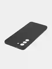 Черный чехол для Samsung Galaxy S21 FE силиконовый  BROSCORP матовый / прозрачный с защитой камер