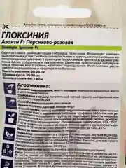 Глоксиния Аванти Персиково-розовая F1, 8 шт, Семена Алтая