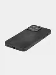 Черный чехол для iPhone 15, 13, Pro, Max, Plus, алькантара, BROSCORP, замшевый, пластик, силикон