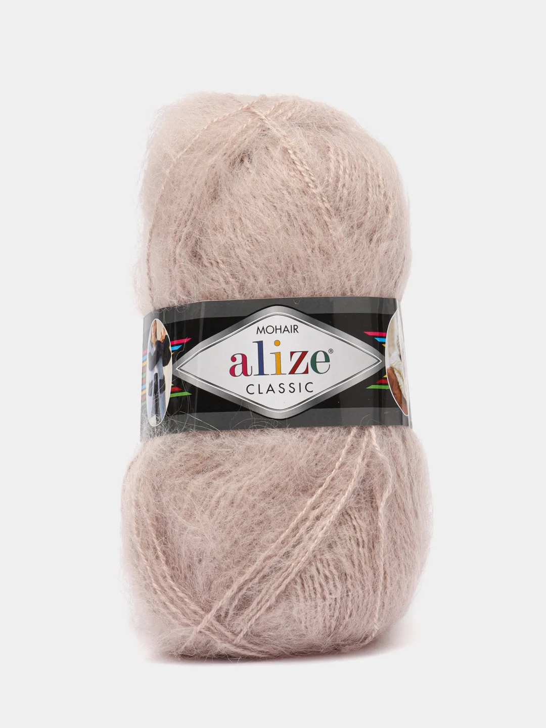 Бежевый пряжа Alize Mohair Classic new, Ализе Мохер Классик