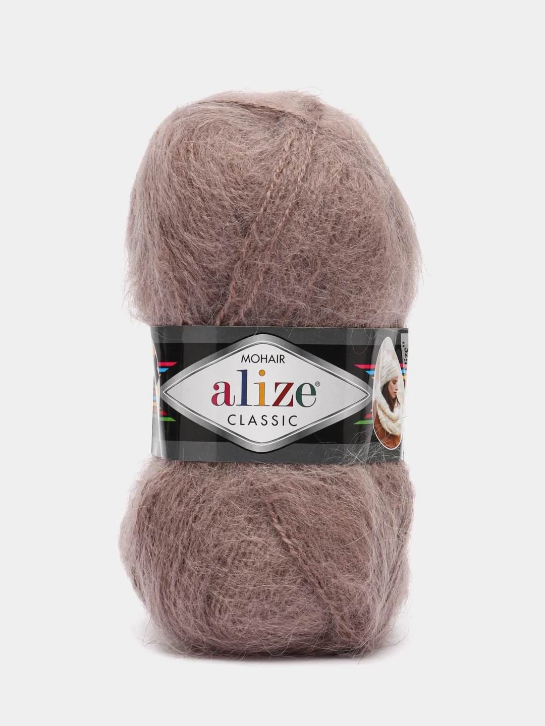 Светло-коричневый пряжа Alize Mohair Classic new, Ализе Мохер Классик