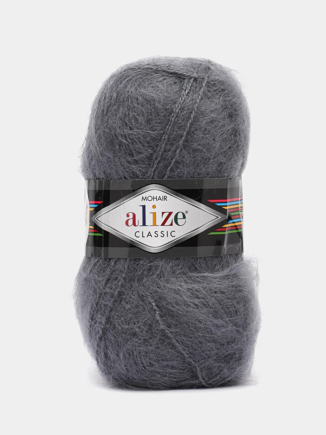 Серый пряжа Alize Mohair Classic new, Ализе Мохер Классик
