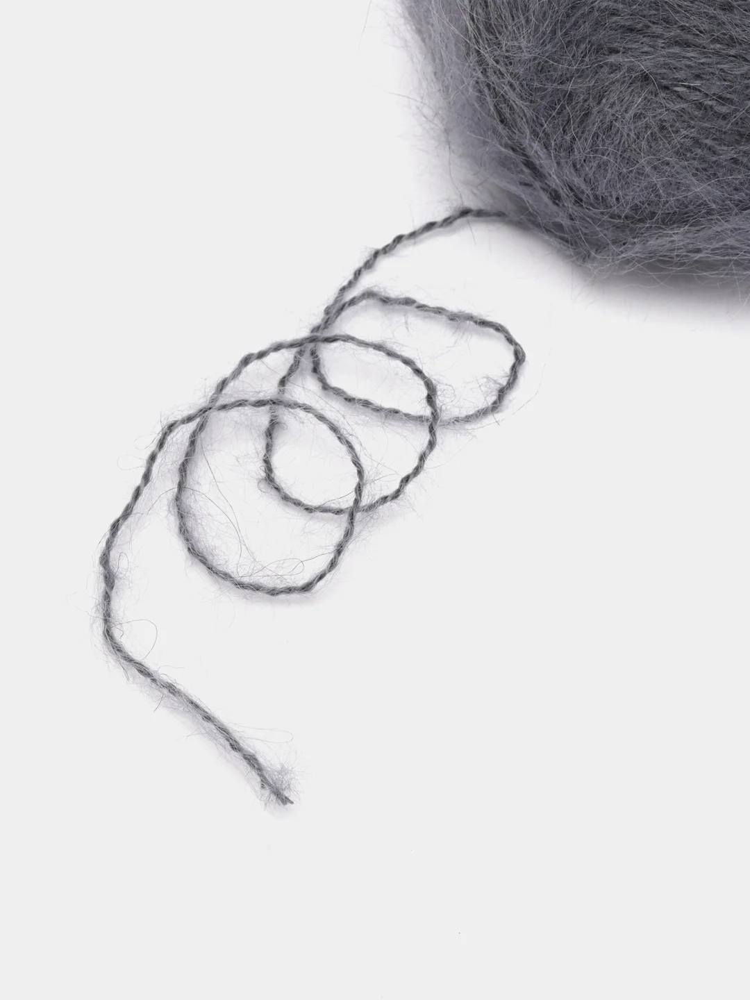 Серый пряжа Alize Mohair Classic new, Ализе Мохер Классик