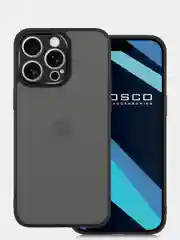 Черный чехол для iPhone 15 / 15 Plus / 15 Pro / 15 Pro Max пластик с силиконовой окантовкой, ROSCO