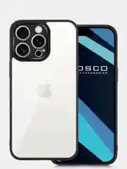 Белый чехол для iPhone 15 / 15 Plus / 15 Pro / 15 Pro Max пластик с силиконовой окантовкой, ROSCO