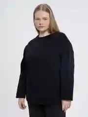 Черный футболка женская ТВОЕ с длинным рукавом