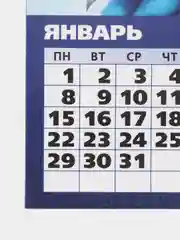 Золотистый хаки календарь отрывной на магните, на каждый месяц, 2024 г, 96 х 135 мм
