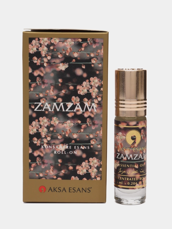 Масляные духи AKSA ESANS ZAMZAM "Акса Замзам", роликовый флакон, 6 мл