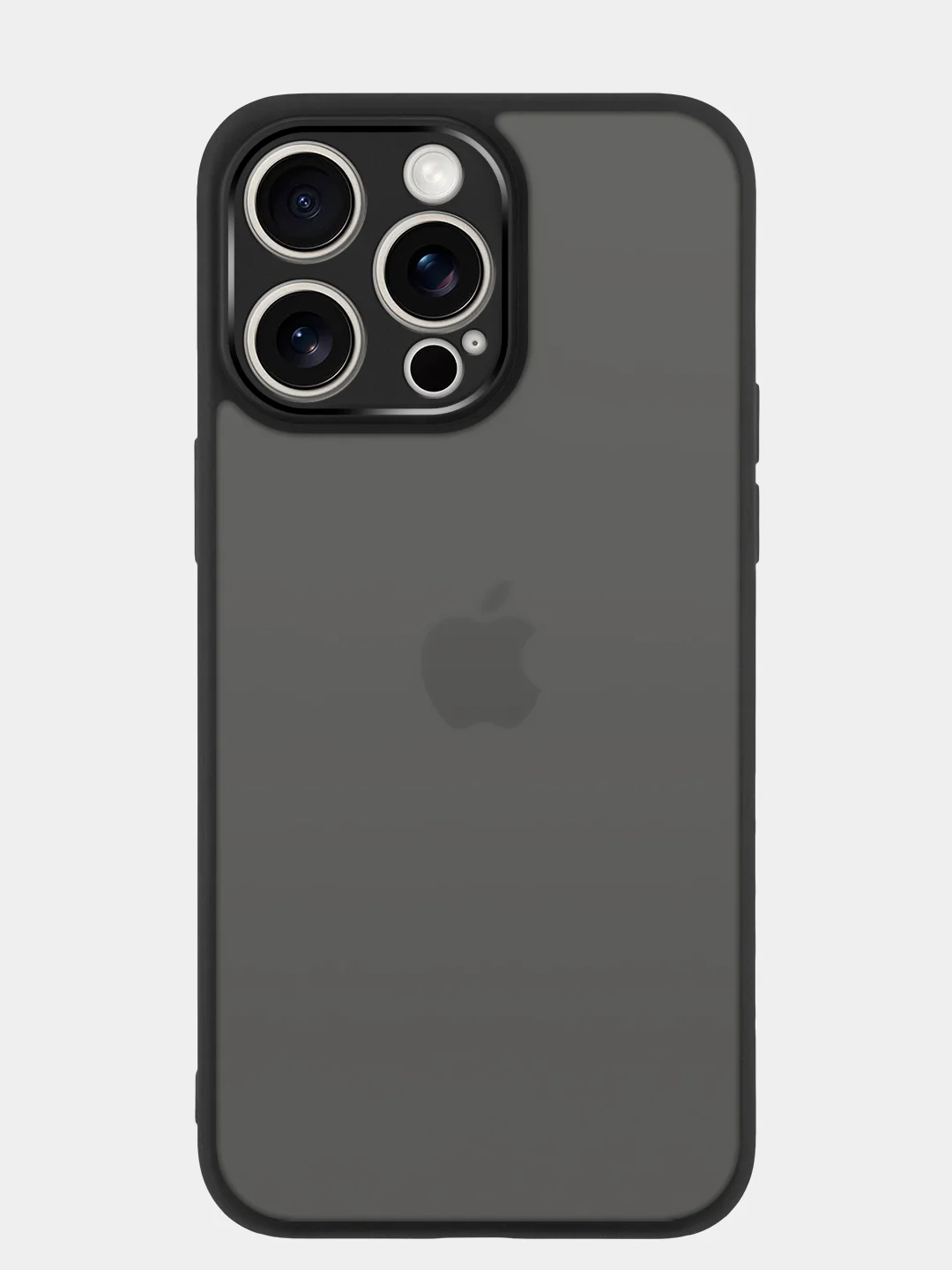Черный чехол для Apple iPhone 14, 15 Pro Max/Pro/Plus пластиковый BROSCORP с силиконовой защитой