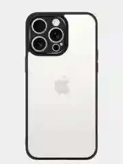 Белый чехол для Apple iPhone 14, 15 Pro Max/Pro/Plus пластиковый BROSCORP с силиконовой защитой
