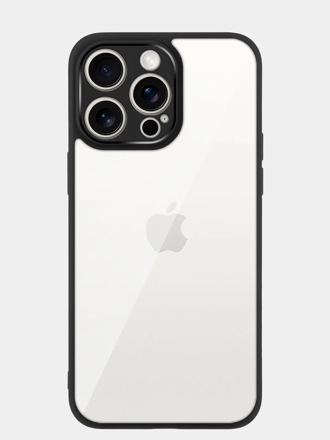Белый чехол для Apple iPhone 14, 15 Pro Max/Pro/Plus пластиковый BROSCORP с силиконовой защитой