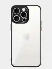 Белый чехол для Apple iPhone 14, 15 Pro Max/Pro/Plus пластиковый BROSCORP с силиконовой защитой
