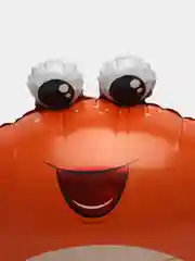 Красный шар фольгированный, в форме морских зверей