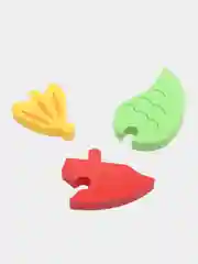 Белый деревянные пазлы в виде животных