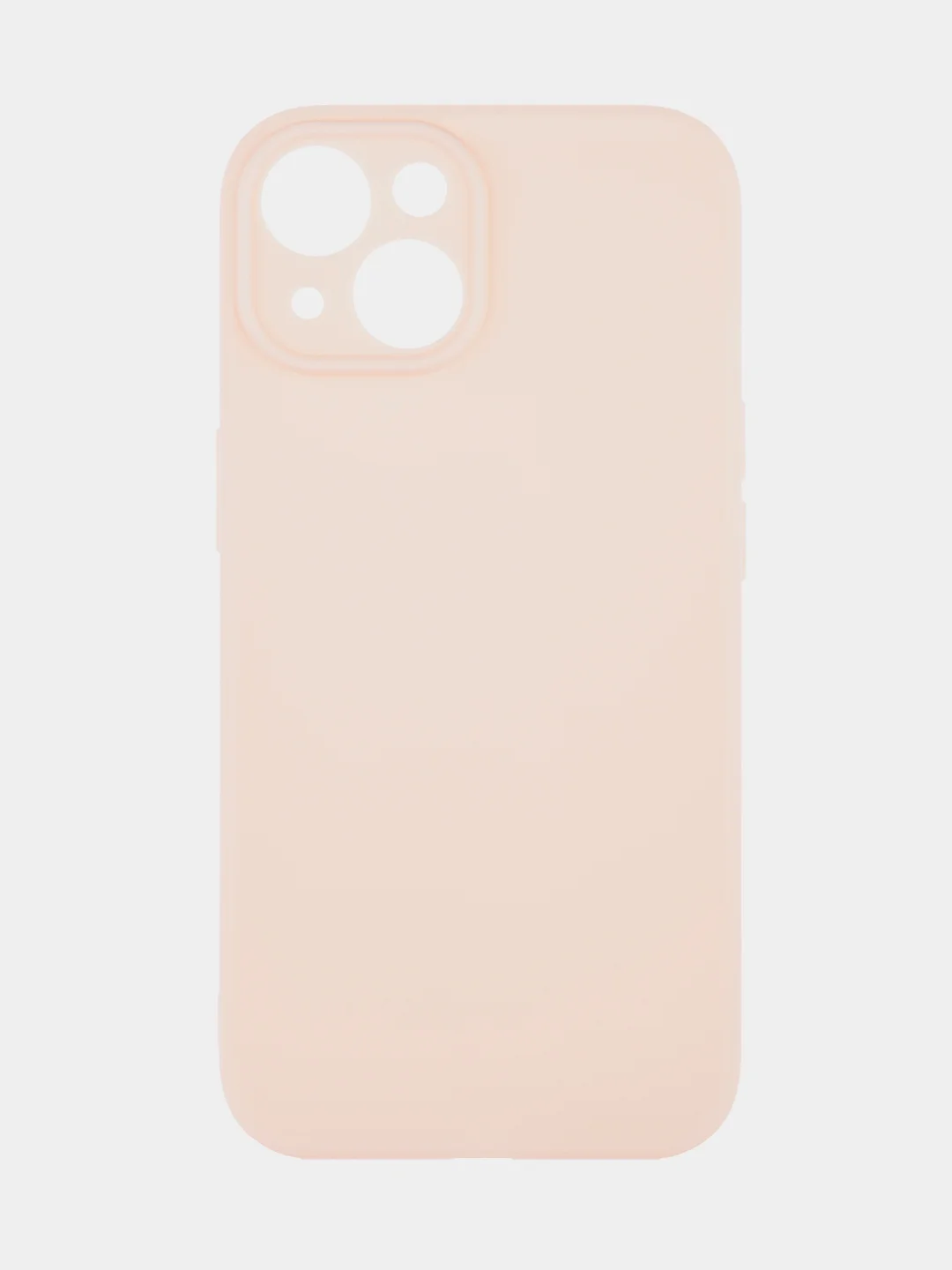 Пудровый чехол для iPhone 15 силиконовый BROSCORP матовый/ прозрачный тонкий c защитой камер бортик
