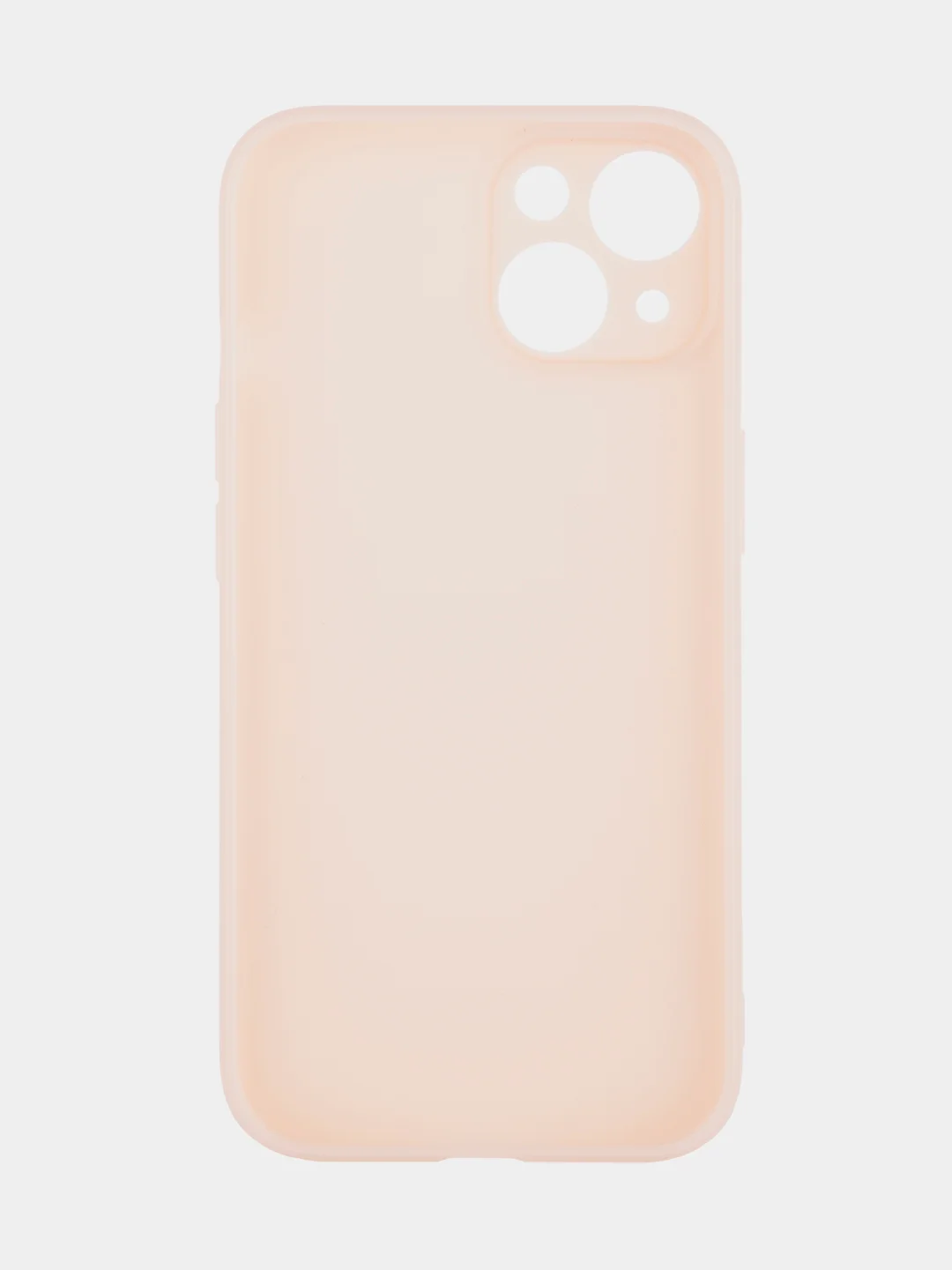 Пудровый чехол для iPhone 15 силиконовый BROSCORP матовый/ прозрачный тонкий c защитой камер бортик