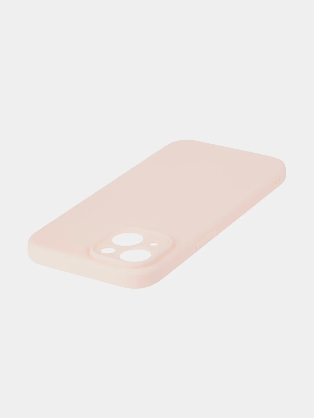Пудровый чехол для iPhone 15 силиконовый BROSCORP матовый/ прозрачный тонкий c защитой камер бортик