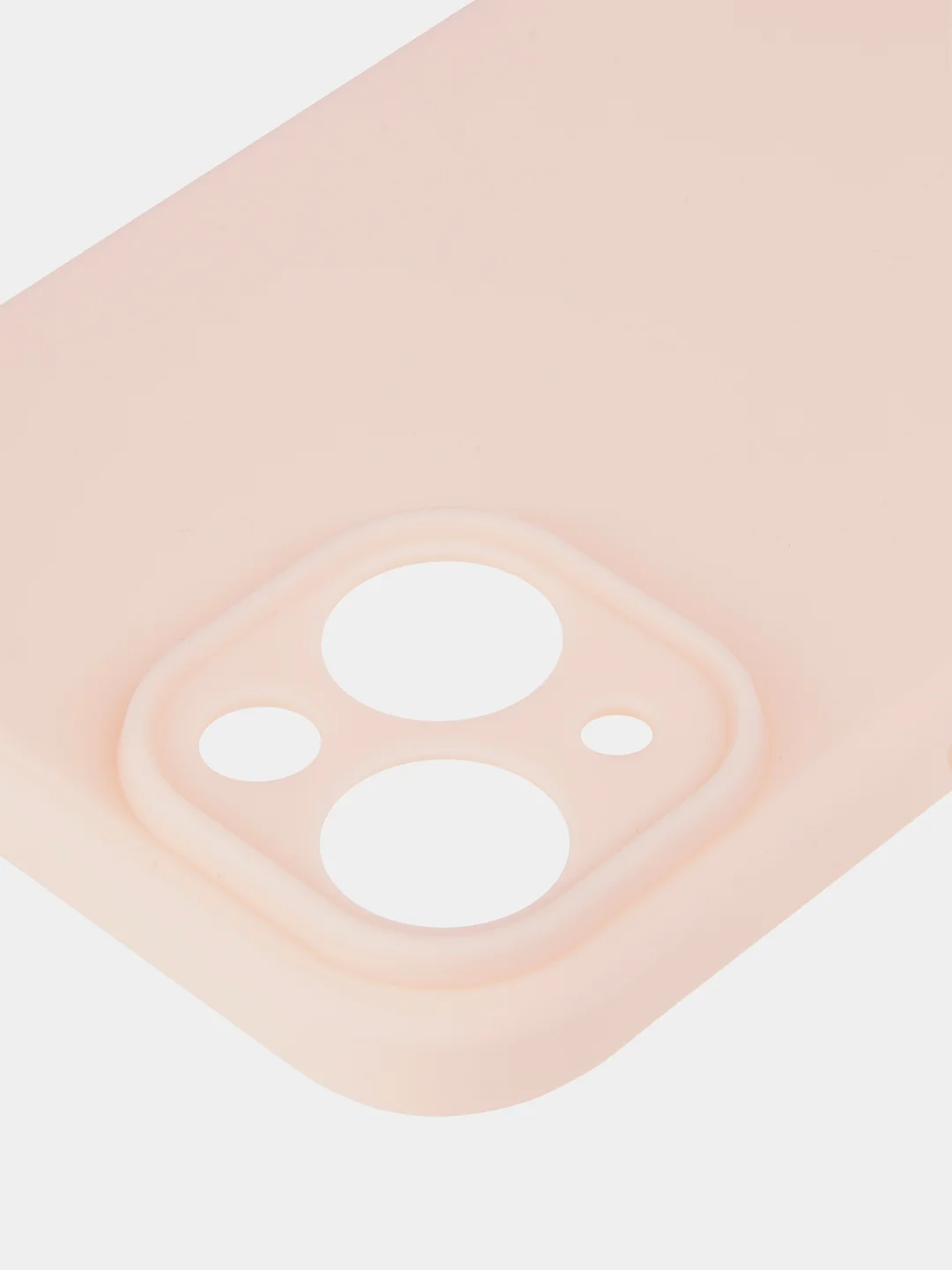 Пудровый чехол для iPhone 15 силиконовый BROSCORP матовый/ прозрачный тонкий c защитой камер бортик
