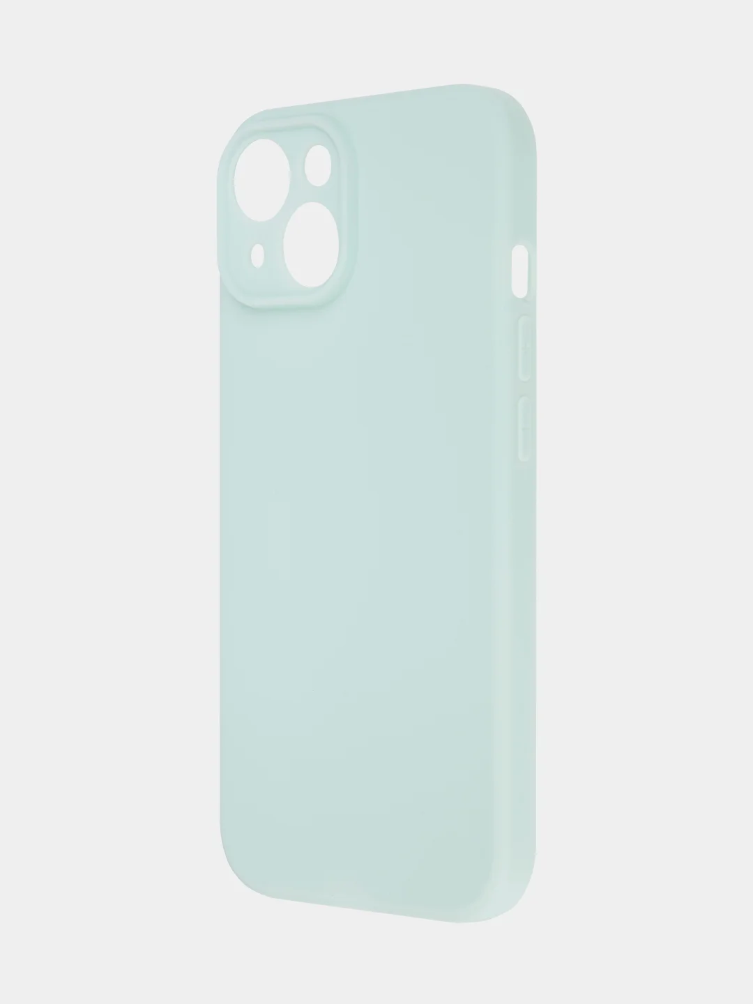 Ледяной чехол для iPhone 15 силиконовый BROSCORP матовый/ прозрачный тонкий c защитой камер бортик