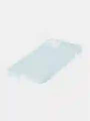 Ледяной чехол для iPhone 15 силиконовый BROSCORP матовый/ прозрачный тонкий c защитой камер бортик
