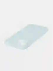 Ледяной чехол для iPhone 15 силиконовый BROSCORP матовый/ прозрачный тонкий c защитой камер бортик