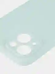Ледяной чехол для iPhone 15 силиконовый BROSCORP матовый/ прозрачный тонкий c защитой камер бортик