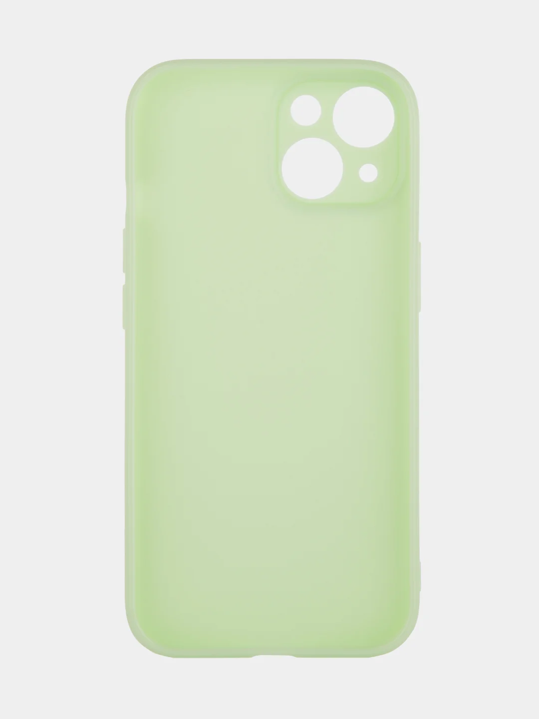 Мятный чехол для iPhone 15 силиконовый BROSCORP матовый/ прозрачный тонкий c защитой камер бортик