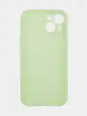 Мятный чехол для iPhone 15 силиконовый BROSCORP матовый/ прозрачный тонкий c защитой камер бортик
