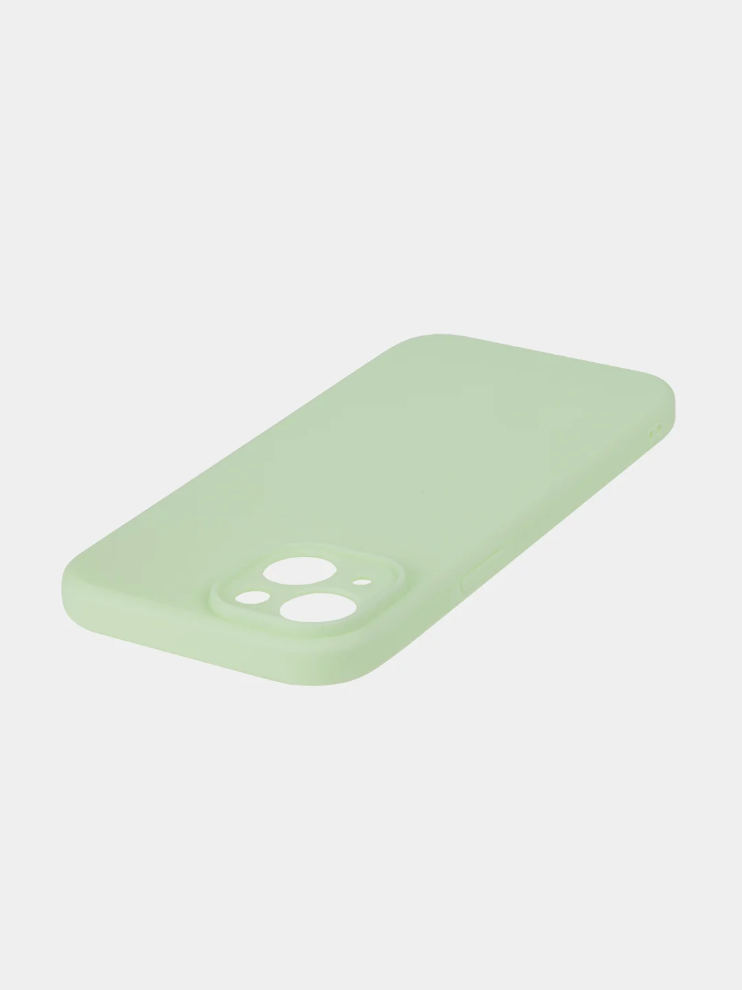 Мятный чехол для iPhone 15 силиконовый BROSCORP матовый/ прозрачный тонкий c защитой камер бортик