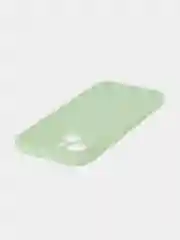 Мятный чехол для iPhone 15 силиконовый BROSCORP матовый/ прозрачный тонкий c защитой камер бортик