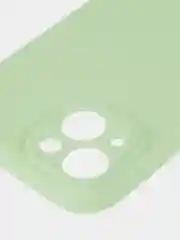 Мятный чехол для iPhone 15 силиконовый BROSCORP матовый/ прозрачный тонкий c защитой камер бортик