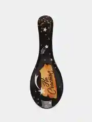 Черный подставка под ложку новогодняя, 21 х 7,5 х 1,4 см Новый год