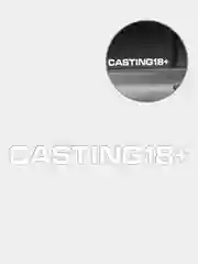 Белый наклейка "Casting 18+"