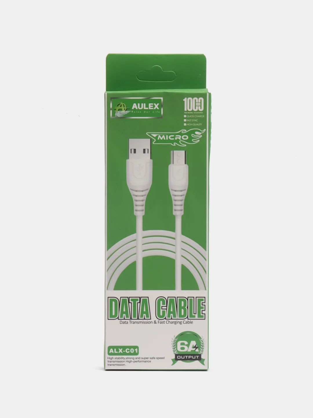 Белый кабель для быстрой зарядки, Micro-USB, до 2,4 А, 1 м, для Android, Samsung, Xiaomi, Honor)