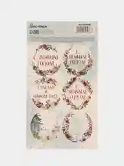 Белый наклейки для цветов и подарков,новогодние