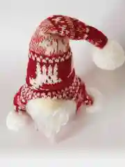Белый новогодняя игрушка "Гномик", для ёлки и интерьера