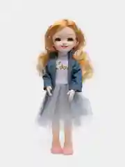 Серый кукла шарнирная с платьем Bejill 30 см