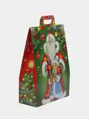 Бежевый коробка складная, для конфет, новогодняя, подарочная