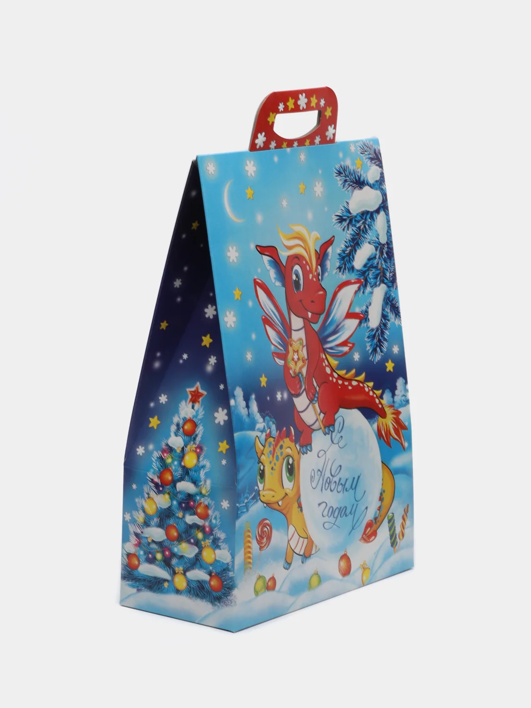 Индиго коробка складная, для конфет, новогодняя, подарочная