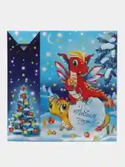 Индиго коробка складная, для конфет, новогодняя, подарочная