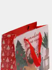 Конфетный пакет подарочный новогодний, 22 x 22 х 11