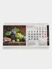 Аметистовый настольный перекидной календарь "Домик", на ригели, 100*135 мм, 200*135 мм, 210*120 мм