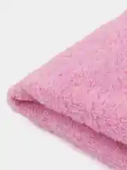 Розовый детское махровое банное полотенце-уголок с капюшоном, для мальчиков и девочек